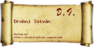 Drobni István névjegykártya