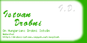 istvan drobni business card
